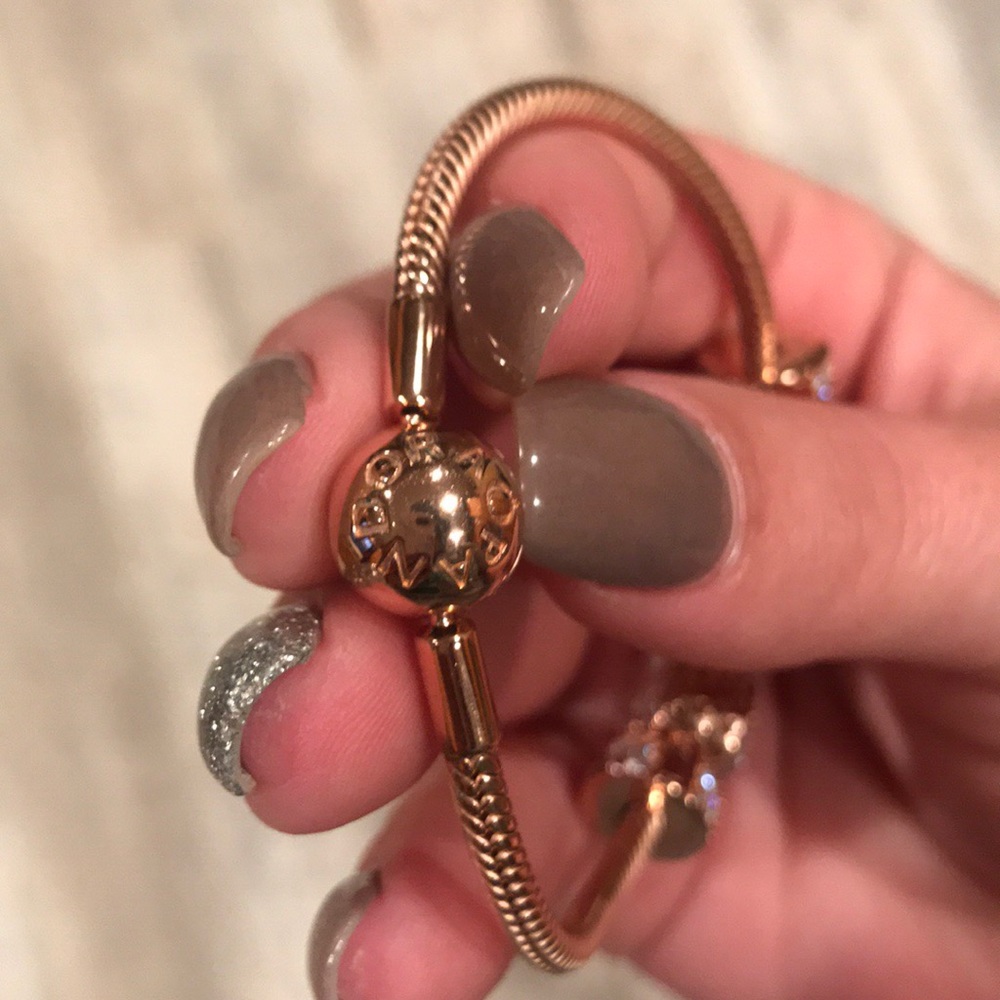 Smooth pandora rose clasp bracelet - Picture 3 of 4